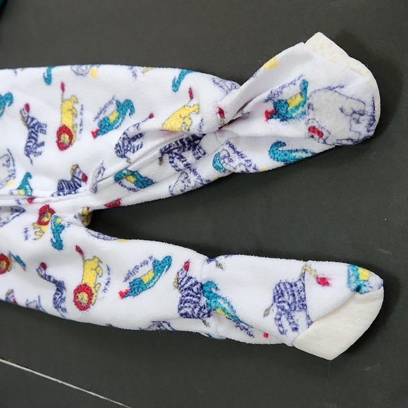 Vintage 1990s Small Steps One Piece Footsie Pajamas Zoo Animals 2T - Picture 5 of 11